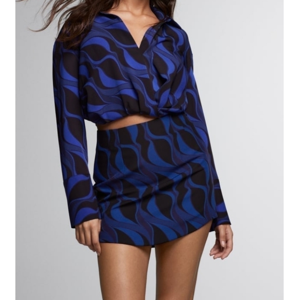 Zara printed skirt  and top set